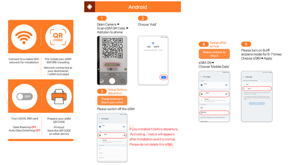 Japan: eSIM with Unlimited Local 4G/5G Data - eSIM setup in Japan: your QR code does not match the voucher