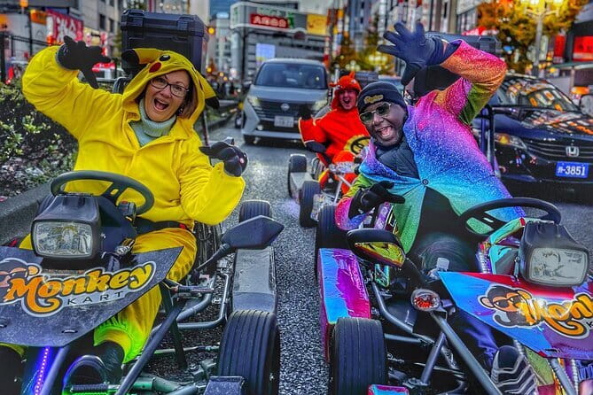 Tokyo Go-Kart Tour Shibuya-Harajuku-Shinjuku (<em>IDP Required) – Key things to know before you ride’ /></p>
<ul>
<li><strong>Real-city crossing moment:</strong> Shibuya Scramble Crossing is the headline, and you get to drive across it as the crowd flows around you.</li>
<li><strong>Photos handled for you:</strong> Photo shooting is included, plus a hardcopy printed photo, so you are not stuck playing tour photographer.</li>
<li><strong>Small group feel:</strong> The experience caps at <strong>4 people</strong>, which helps keep attention on each driver.</li>
<li><strong>Costumes are part of the fun:</strong> You can dress up before you roll, which turns the ride into a full-on Tokyo video-game vibe.</li>
<li><strong>Time is focused:</strong> Plan for about <strong>1 hour 15 minutes</strong>, with a guided route that hits the major neighborhoods.</li>
</ul>
<h2 id="tokyo-go-kart-logic-why-this-feels-different">Tokyo go-kart logic: why this feels different</h2>
<p><img src=
