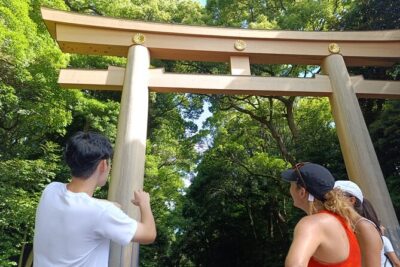 Tokyo: Meiji Shrine and Shinto Culture Walking Tour - The massive wooden torii gate: scale you can’t fake with photos