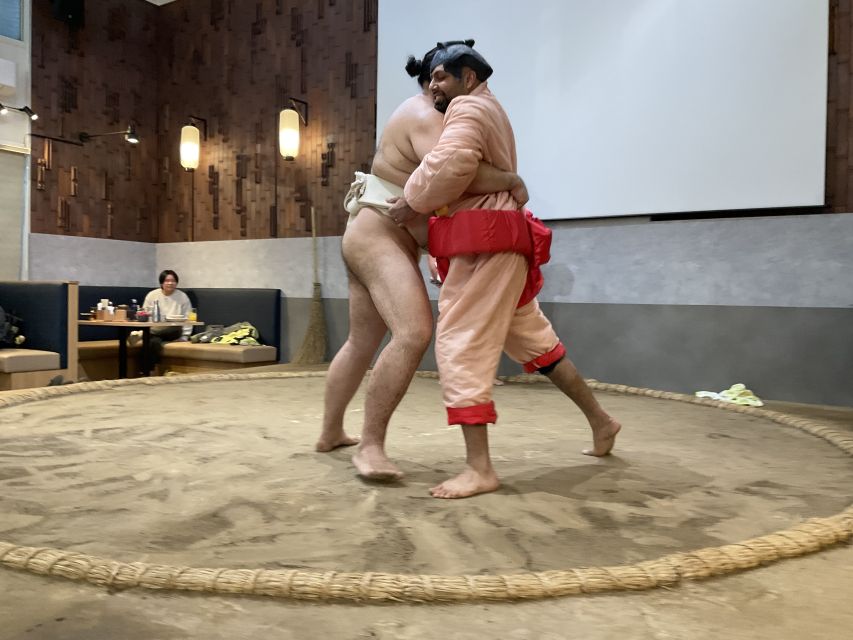 Tokyo: Sumo Experience and Chanko Nabe Lunch - Entering The Ring For A Playful Sumo Duel