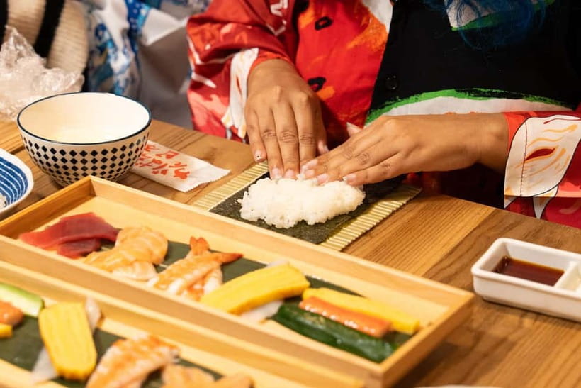 Tokyo: Sushi Making Class in a Happi Coat near a Famous Spot - What about allergies, gluten-free, and kids under 4?
